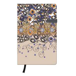 Notizbuch Lady A5 96 Blatt liniert Romantic mit Leseband und Falttasch