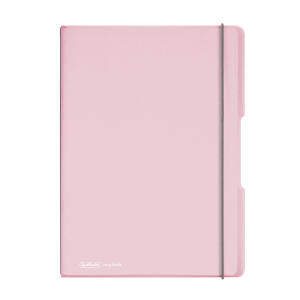 Notizh.flex PP A4,2x40 Bl.kar.lin. rosé,gelocht,Mikroperf. my.book
