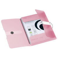 Herlitz Gummizugmappe A4 PP transp. rosé 3...