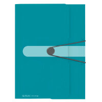 Herlitz Gummizugmappe A4 PP carib.turquoise 3...