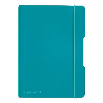 Herlitz Notizheft flex PP A5,40 Blatt,kar. caribbean turquoise, my.book