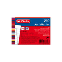 Herlitz Karteikarte A8 lin. weiß 200er hf...