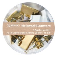 Herlitz Vielzweckklammer Pure Glam 3 Größen...