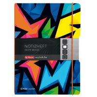 Herlitz Notizh.flex PP A4 2x40li+ka Neon Art, my.book