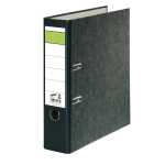 Ordner A4 8cm WM Convex schwarz, Wolkenmarmorbezug/Papier...