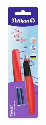 Pelikan Füllhalter Twist P457 M Fiery Red + 2TP/B Blister