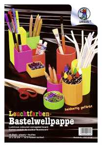 Ursus LEUCHTWELLPAPPE 260G.23x33CM,10BG.5F.SORTIERT