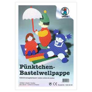 Ursus PÜNKTCHEN-BASTELWELLPAPPE 260G.23x33CM,10BL.