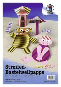 Ursus STREIFEN-BASTELWELLPAPPE 23x33CM,10BL.