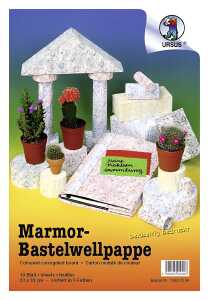 Ursus MARMOR-BASTELWELLPAPPE 260G.23x33CM,10BL.