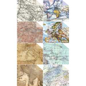 Ursus FOTOKARTON "MAPS"300G.22,7X32,7CM,8BL.SORTIERT