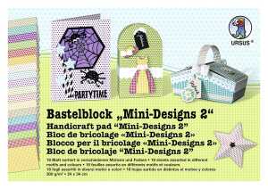 Ursus BASTELBLOCK "MINI DESIGNS 2"300G.24x34CM,18BL.