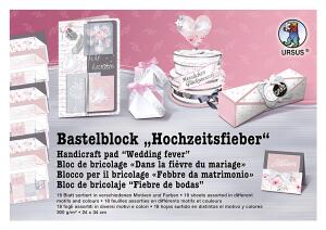 Ursus BASTELBLOCK "HOCHZEITSFIEBER"300G.24x34CM,18BL.