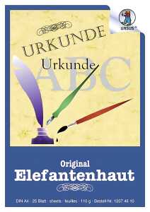 Ursus ELEF.HAUT-BLOCK 110G.DIN A5,25BL.CHAMOIS