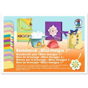 Ursus BASTELBLOCK "MINI DESIGNS 1"300G.24x34CM,18BL.