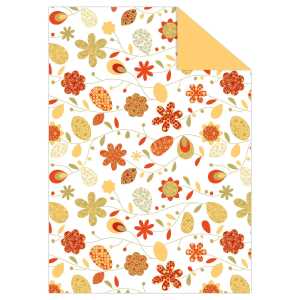 Ursus FOTOKARTON "LANDHAUSBLUMEN"300G.A4,ORANGE/GRÜN