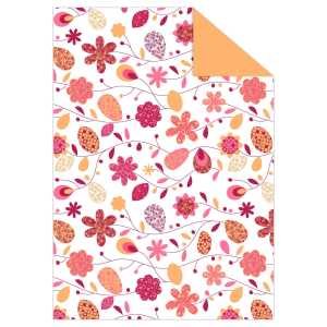 Ursus FOTOKARTON "LANDHAUSBLUMEN"300G.A4,PINK/ORANGE
