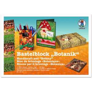 Ursus BASTELBLOCK"BOTANIK"300G.24x34CM,16BL.
