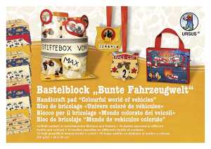 Ursus BASTELBLOCK"BUNTE FAHRZEUGWELT"300G.24x34CM,16BL.