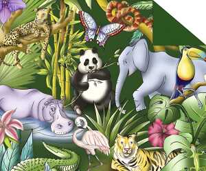 Ursus FOTOKARTON "KINDERLAND"300G.A4,DSCHUNGEL