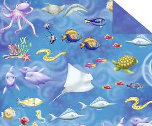 Ursus FOTOKARTON "KINDERLAND"300G.A4,UNTERWASSERWELT