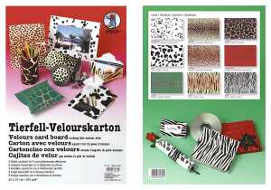 Ursus TIERFELL-VELOURSKTN.250G.23x33CM,9BL.9M.SORT.