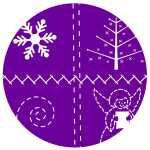 Ursus FOTOKARTON "COUN.CHRISTMAS"300G.A4,VIOLETT