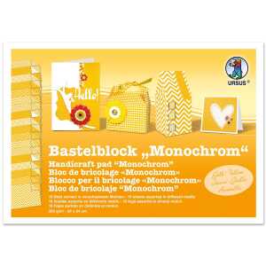 Ursus BASTELBLOCK "MONOCHROM"300G.24x34CM,18BL. 4008525162957
