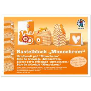 Ursus BASTELBLOCK "MONOCHROM"300G.24x34CM,18BL. 4008525162964