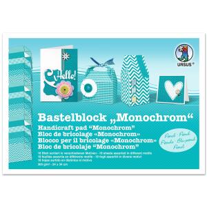 Ursus BASTELBLOCK "MONOCHROM"300G.24x34CM,18BL. 4008525162995