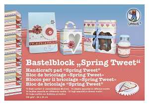 Ursus BASTELBLOCK "SPRING TWEET"300G.24x34CM,16BL.