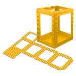 Ursus LATERNEN 3D-COLORWELLP.18CM HOCH 5ST.SGELB