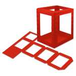 Ursus LATERNEN 3D-COLORWELLP.18CM HOCH 5ST.RROT