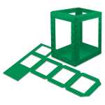 Ursus LATERNEN 3D-COLORWELLP.18CM HOCH 5ST.DGRÜN