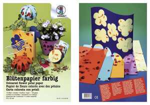 Ursus BLÜTENPAPAPIER 80G.23x33CM,10BL.5FARBEN
