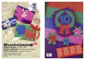 Ursus MUSCHELPAPIER 70G.23x33CM,10BL.5FARBEN