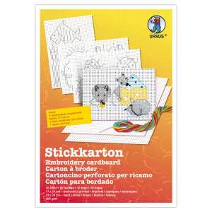 Ursus STICKKARTON BASTELPACKUNG MIT NADEL+GARN