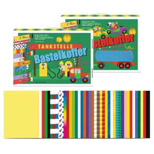 Ursus BASTELKOFFER"TANKSTELLE"25x35CM,40BL.SORT.