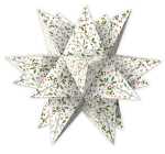 Ursus AURELIO STERN ILEX 110G.15x15CM,WEIß/ROT/GRÜN