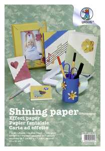 Ursus SHINING PAPER 230G.23x33CM,7BLATT,7FARBEN