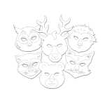 Ursus BLANKO-MASKEN "WALDTIERE"