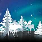 Ursus WINTERLICHE PAPIERSZENERIE "ELCHE"