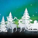 Ursus WINTERLICHE PAPIERSZENERIE "SANTAS SCHLITTEN"