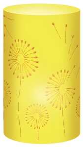 Ursus SILH.TISCHLICHT FILIGRANO PUSTEBLUME SONNENG.