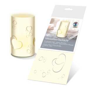 Ursus SILH.TISCHLICHT FILIGRANO HERZEN CREME