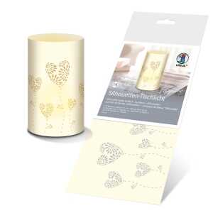 Ursus SILH.TISCHLICHT FILIGRANO HERZBLUMEN CREME