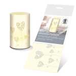 Ursus SILH.TISCHLICHT FILIGRANO HERZBLUMEN CREME
