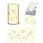 Ursus SILH.TISCHLICHT FILIGRANO HERZBLUMEN CREME