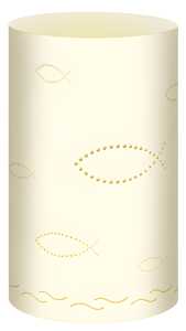 Ursus SILH.TISCHLICHT FILIGRANO CHR.SYM.FISCHE.CREM