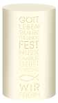 Ursus SILH.TISCHLICHT FILIGRANO CHRISTL.TEXT CREME